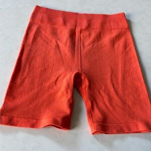 Orange biker shorts
